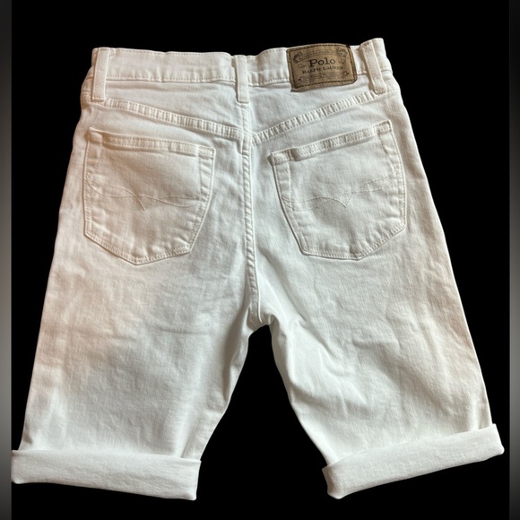 Polo by Ralph Lauren White Denim Bermuda Shorts - Picture 2 of 2